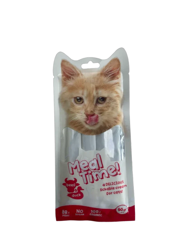 Meal Time - For Adult Cat: Beef & Duck | חטיף שלוקים לחתול בוגר בטעם בקר וברווז
