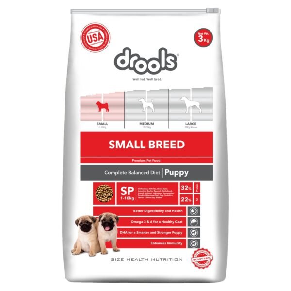 Drools - מזון יבש לגורי כלבים גזע קטן 3 ק"ג